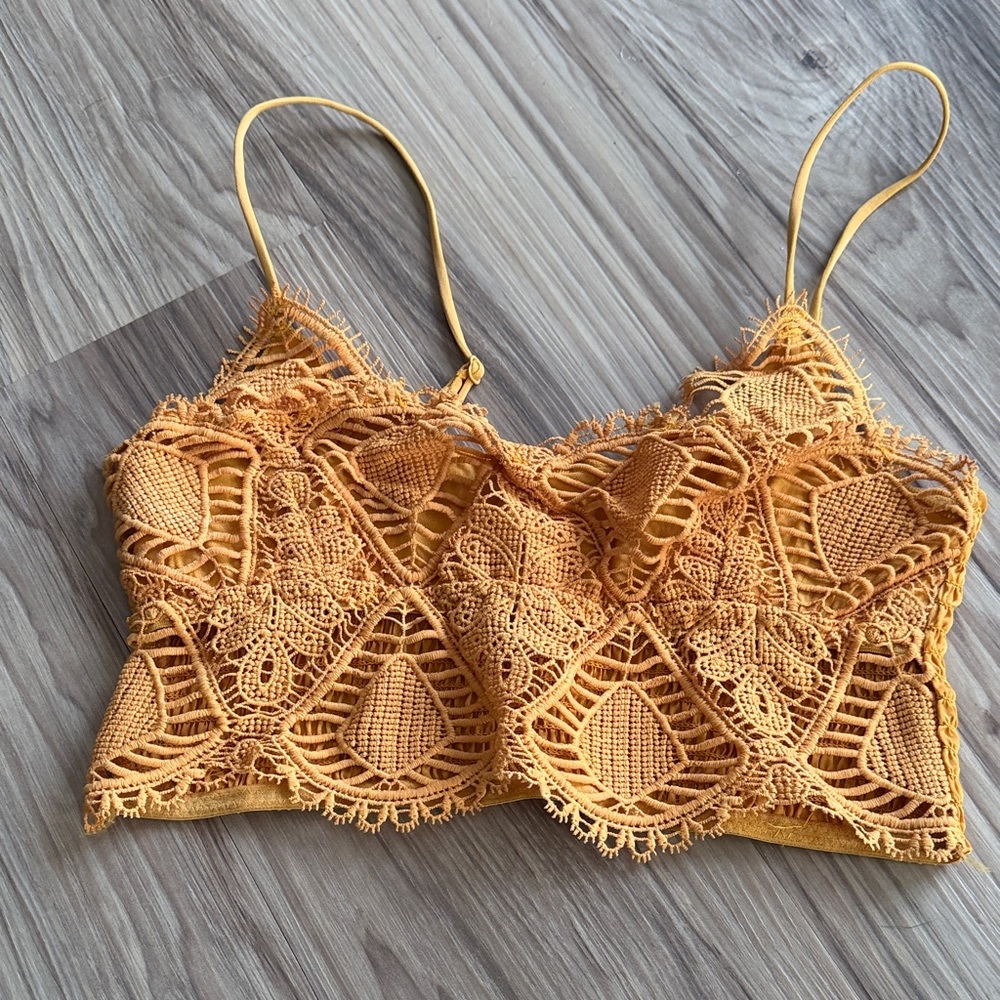 Three Bird Nest Yellow Lace Bralette